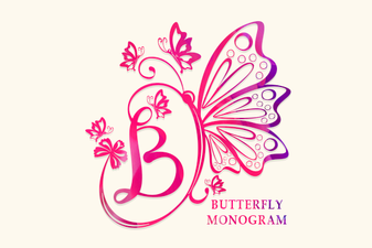 Butterfly Monogram Fonts for Beautiful Projects