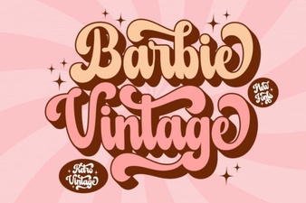 Barbie Vintage Fonts for Diy Projects & Design