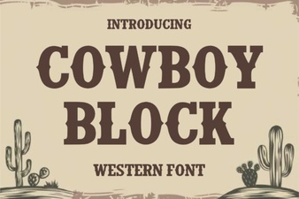 Cowboy Block Font: Western Design Inspiration