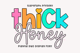 Thick Honey Duo Font for Creative Design Projects